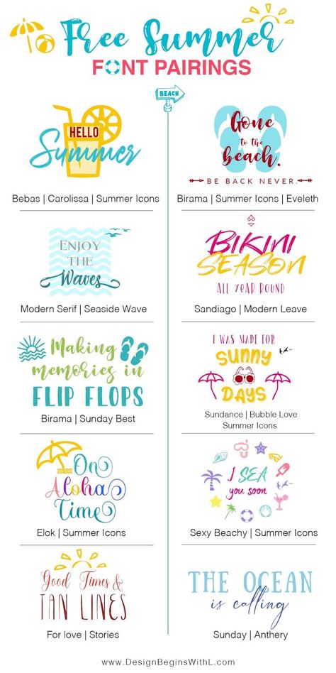 Looking for the perfect fonts to use for your summer projects? Look no further! We've rounded up 10 of the best summer font combinations that are sure to get you inspired. #summerfonts #fontcombinations Summer Fonts Free, Summer Fonts Alphabet, Free Font Pairings, Summer Fonts, Doodle Font, Summer Font, Font Pairings, Free Typeface, Aesthetic Fonts