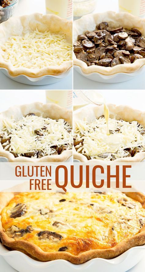 Make the perfect gluten free quiche every time with the right ratio of eggs to milk, and a light and flaky crust. Try adding mushrooms and cheese! Quiche, Gluten Free Quiche Crust, Dairy Free Quiche, Gluten Free Quiche, Quiche Vegan, Light Dinner Recipes, Pan Sin Gluten, Gluten Free Main Dishes, Gluten Free Breakfast