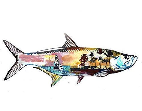 Tarpon Fish, Fishing Artwork, Fishing Wall Art, Tarpon Fishing, Fly Fishing Art, Fish Artwork, Salt Water Fishing, Salt Water Fish, Marine Art