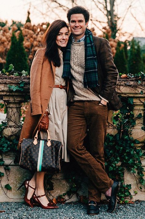 1.16 sunny with a chance of snow Preppy Couple Aesthetic, Preppy Thanksgiving, Sarah Vickers, Couples Style, Living Classic, Classy Girls Wear Pearls, Wear Pearls, Preppy Fall, Classy Girl