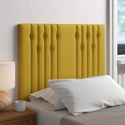 Bedroom Headboard Decor, Yellow Headboard, Bed Headboard Design, Grocery Store Design, Catherine Lansfield, Christmas Bedroom, Bedroom Bed Design, Headboard Designs, Bedroom Headboard