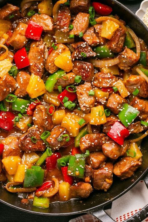 Sweet & Sour Pork | Every Last Bite Pork Chinese Recipes Easy, Sweet And Sour Sauce For Pork, Healthy Sweet And Sour Pork, Slow Cooker Sweet And Sour Pork, Sweet & Sour Pork, Pork Cubes Recipes Dinners, Sweet And Sour Pork Easy, Pork Strips Recipes, Pork Chinese Recipes