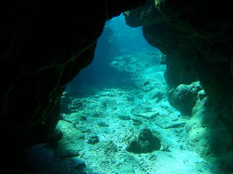 "ECS Automated System Report was the subject line generated when his magic, borne by the Internet, came into contact with a much more powerful magic: the magic of Excalibur... The fourth shard...The IP address belonged to Cacibajagua Island Diving Adventures." Photograph: Underwater Cave, Fiji by Erin Khoo. CC BY 2.0. Mermaid Cave, Moon Pool, No Ordinary Girl, Mermaid Moon, Underwater Caves, H2o Mermaids, Mako Mermaids, Water Aesthetic, Mermaid Aesthetic