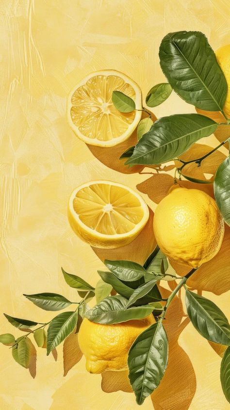 Lemon Background Aesthetic, Lemon Aesthetic Vintage, Poster Prints Yellow, Lemon Wallpaper Iphone, Lemon Wallpaper Aesthetic, 8k Wallpaper Ipad, Phone Cover Wallpaper, Fruit Poster Design, Ipad Yellow