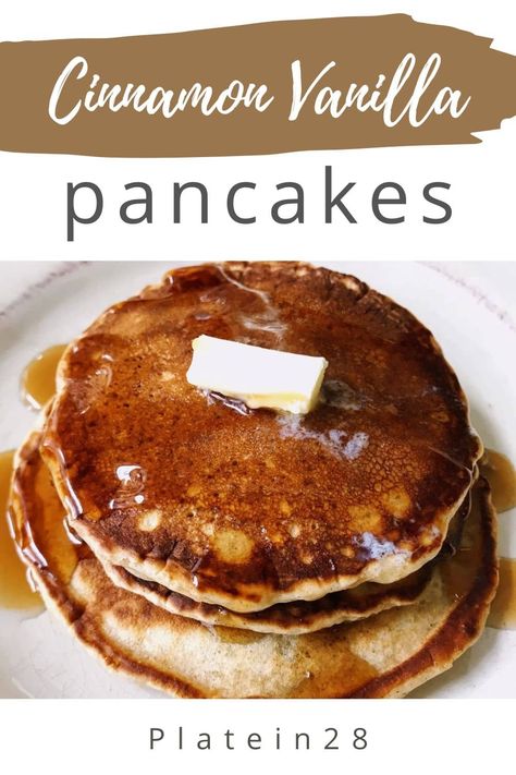 Cinnamon Pancakes Recipe, Vanilla Pancakes, Flavored Pancakes, Pancakes From Scratch, Cinnamon Pancakes, Homemade Pancakes, Easy Cinnamon, Buttermilk Pancakes, Pancakes And Waffles