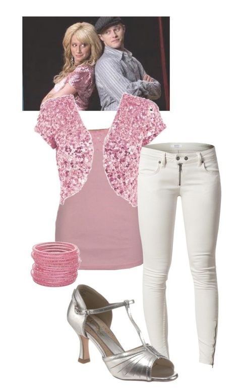 Sharpay Evans Style by apaixonada-por-filmes on Polyvore featuring moda, Issue 1.3, Capezio and Chamak by Priya Kakkar Sharpay Evans Costume, High School Musical Costumes, Teen Halloween Party, Sharpay Evans, Disney Themed Outfits, Sassy Outfit, Costume Diy, Themed Outfits, High School Musical