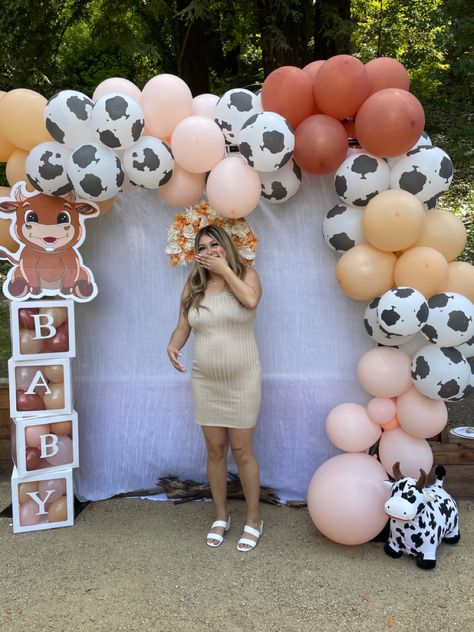 Cattle Gender Reveal Ideas, Gender Reveal Ranch Ideas, Vaquera Gender Reveal, Farm Style Gender Reveal, Cow Print Gender Reveal Decorations, Gender Reveal Ideas With Cows, Cow Or Bull Gender Reveal, Bill Or Heifer Gender Reveal, Cowboy Gender Reveal Ideas For Party