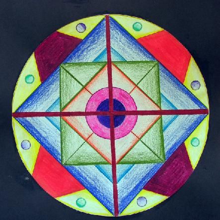 Lesson Plan Radial Design Mandala Radial Symmetry Design, Elements Of Art Examples, Radial Design Art, Radial Balance, Symmetrical Balance, Radial Design, Symmetry Design, Middle School Art Projects, Balance Design