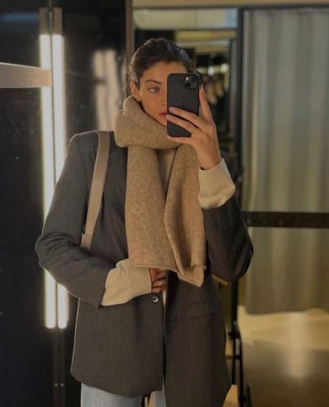 aiayu on Instagram: "Beautiful @melinimartin here wearing our llama wool VEGA scarf in PURE CAMEL. Stay warm in comfy layers. ⁠ ⁠ Find more winter warmers on aiayu.com." Tan Scarf Outfit, Camel Scarf Outfit, Cashmere Scarf Outfit, Tan Scarf, Scarf Outfit, Winter Warmers, Winter Clothes, Cashmere Scarf, Style Board