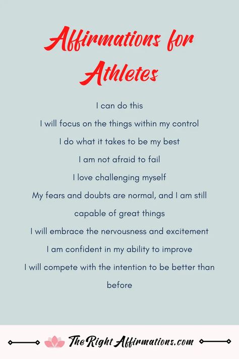 150 Affirmations for Athletes For Peak Performance - The Right Affirmations Biathlon, Handball, Sports Affirmations Inspirational Quotes, Advice For Athletes, Goals For Athletes, Positive Sport Affirmations, Mental Toughness Affirmations, Inspirational Quotes Positive For Athletes, Cheerleading Affirmations