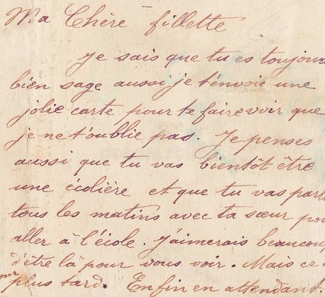 Old french handwriting. Handwriting in french on old letter , #Aff, #handwriting, #french, #letter, #Handwriting #ad French Cursive, French Handwriting, Handwriting Examples, Pretty Handwriting, Improve Your Handwriting, French Aesthetic, Neat Handwriting, Handwriting Styles, Old Letters