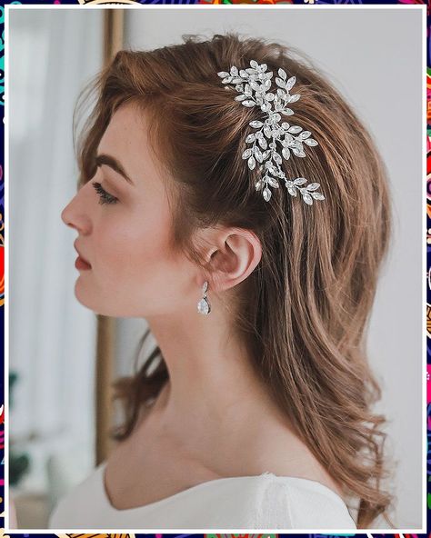 Winter Wedding Hairstyles - We can save you many hours of searching. Just click to visit and get what you need TODAY! Pearl Wedding Accessories, Pearl Bridal Comb, Winter Wedding Hair, Wedding Comb, Bridal Attire, Metal Comb, Wedding Hair Comb, Hair Adornments, Bridal Comb