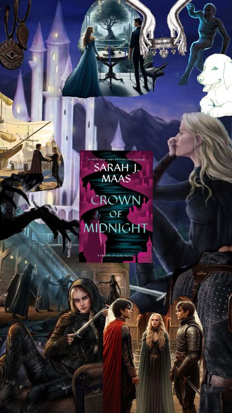 Crown of Midnight by Sarah J Maas 3/8 in the Throne of Glass series #tog Crown Of Midnight Aesthetic, Throne Of Glass Yulemas Ball, Crown Of Midnight Fan Art, Fantasy Romance Art, Assassin's Blade, Sjm Universe, Tog Series, Throne Of Glass Fanart, Book Vibes