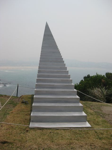 2013 Sculpture by the sea -7 | Flickr Stairs Illusion, Sea Sculpture, Vanishing Point, Stairway To Heaven, Elements Of Design, To Heaven, By The Sea, Go On, Line Drawing