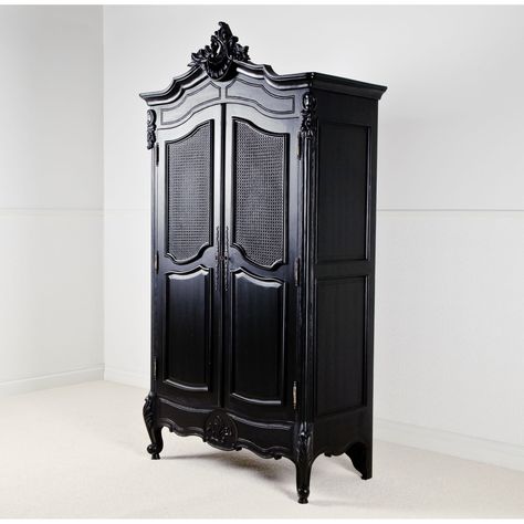 armoires | ... Wardrobes & Armoires » La Rochelle Black Antique French Wardrobe Luxury Black Bedroom, Black Bedroom Sets, Luxury Bedroom Sets, French Furniture Bedroom, French Wardrobe, Gothic Furniture, Antique French Furniture, French Style Furniture, Bedroom Armoire