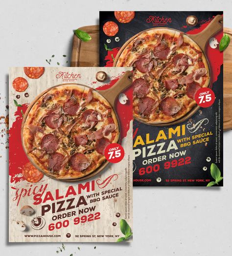 Pizza Poster Design, Pizza Ads, Pizza Menu Design, Rustic Pizza, Pizza Flyer, Pizza Station, Spicy Pizza, Pizza Parlor, Pizza Poster