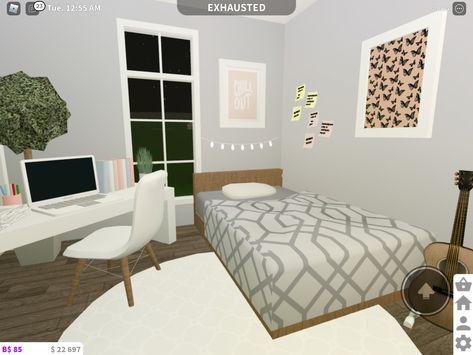 Blue Themed Bedroom, Roblox Room, Bloxburg Layout, Bloxburg Rooms, Bloxburg Bedroom Ideas, Bloxburg Bedroom, Bloxburg Outfits, Blox Burg, Roblox House