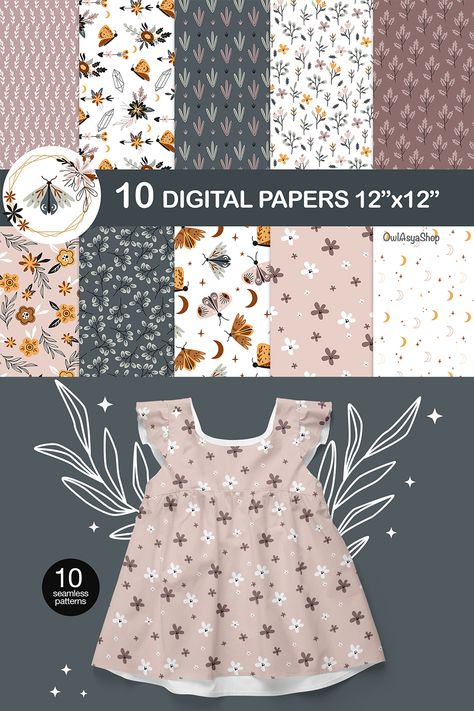 Flower digital paper, Flowers pattern, Floral printable, Summer paper, Flowers background, scrapbook paper, Floral leaves,Flowers papers set,Textured paper,Flowers scrapbook,Spring pattern,Moth digital paper,Butterfly pattern Digital Print Design Pattern, Poster Pattern, Paper Spring, Printable Flowers, Baby Nursery Prints, Floral Digital Paper, Baby Illustration, Spring Pattern, Flowers Background