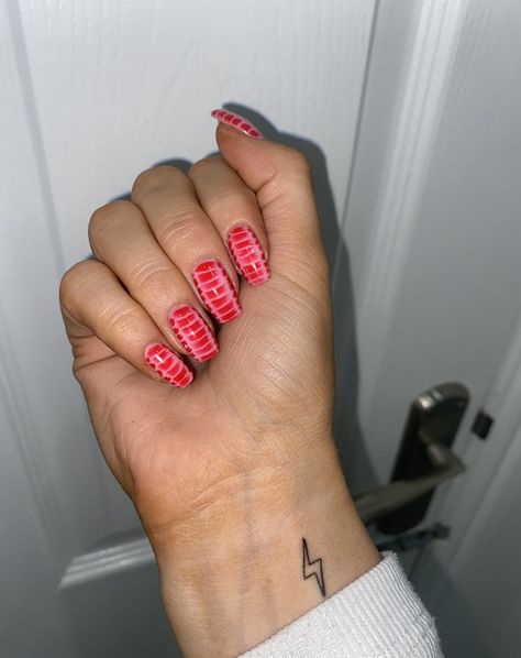 Red Snake Print Nails, Red Snakeskin Nails, Red Snake Nails, Snake Nails, Red Snake, Nails Red, Snake Patterns, Nail Patterns, Nail Inspiration