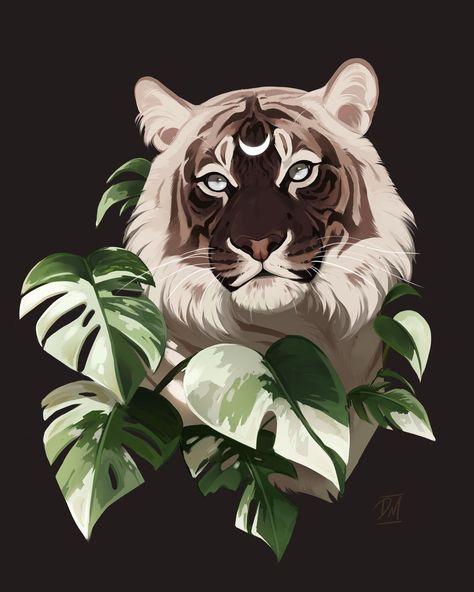 Golden Tiger Art, Fantasy Tiger Art, Tiger Character Design, Celestial Tiger, Tiger Oc, Fantasy Tiger, Tiger Aesthetic, Aesthetic Tiger, Dog Design Art