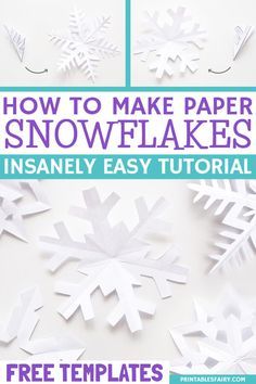 Looking for a winter craft for kids? Make these DIY Paper Snowflakes. Learn how to cut paper snowflakes with your kids. Free printable templates included! #DIYSnowflakes #WinterCraftsforKids #CraftsforKids Natal, Snowflake Template Easy, Easy Snowflake Template Printable Free, Snowflake Patterns Printable Free, Free Printable Snowflake Template, Paper Snowflakes Diy Easy Kids, Simple Paper Snowflakes, Free Snowflake Template, Paper Snowflakes Step By Step