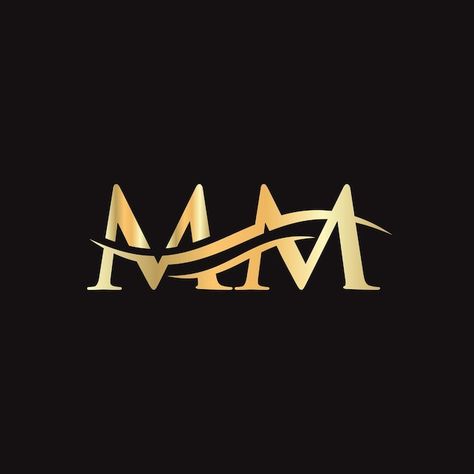 Mm Logo Design, Two Letter Logo, M Letter Images, Mm Logo, Logo Luxe, Wedding Card Design Indian, Gold Logo Design, S Logo Design, Appreciate Life Quotes