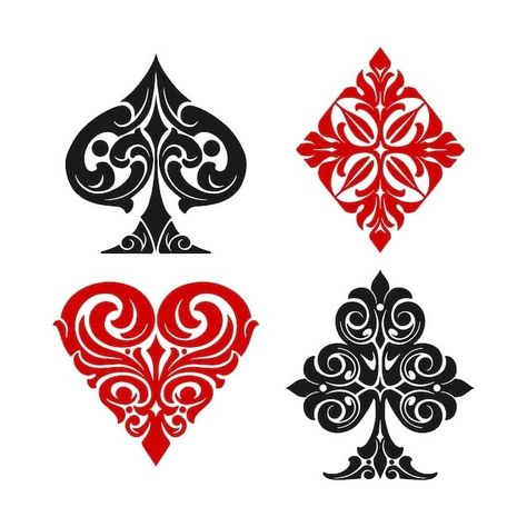 Diamond Illustration, Desain Merek, Casino Tattoo, Queen Of Hearts Card, Card Tattoo Designs, Drawing Books, Playing Cards Art, Cricut Expression, Joker Card