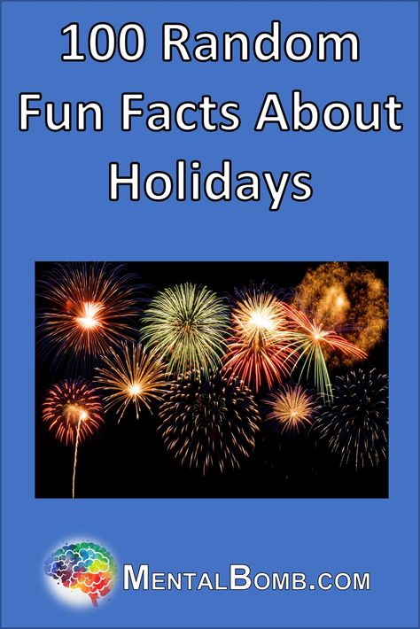 We've created this list of 100 random fun facts about holidays for your enjoyment and for you to share with friends!  #FunFacts Christmas Facts Interesting, Christmas Facts, Fun Facts About Christmas, Fun Fact Friday Travel, Silly Holidays, Firework Memes, Holiday Facts, National Day Calendar, Did You Know Facts