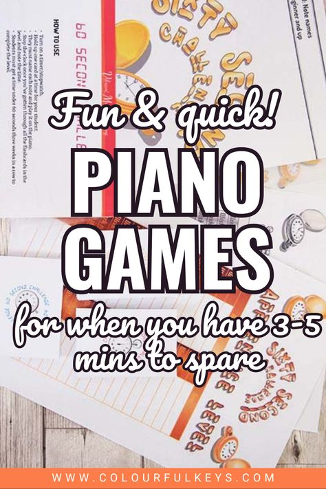 Imagine this: You’re nearing the end of a lesson and you’ve gone through all the components of your lesson plan. Panic ensues. 😧 What are you going to do?! Try these off-the-bench piano board games suitable for preschoolers, kids, beginners and adults in your next lesson. We've also included some free piano printables to get you started! Save this piano teaching idea & follow for more creative piano teaching resources. Piano Lesson Games, Preschool Music Lessons, Piano Teaching Games, Beginner Piano Lessons, Teaching Games, Music Activities For Kids, Piano Games, Rhythm Activities, Piano Classes