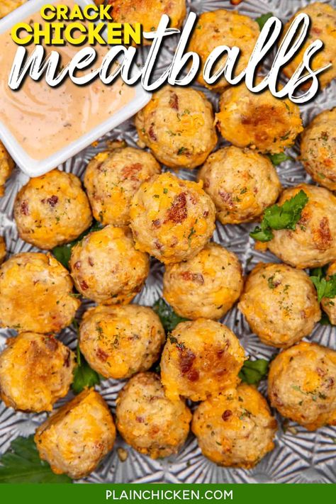 Chicken Meatball Recipe, Ground Chicken Meatballs, Chicken Meatballs Recipe, Football Friday, Slow Cooker Casserole, Chicken Balls, Chicken Ranch, Chicken Meatball Recipes, Ground Chicken Recipes