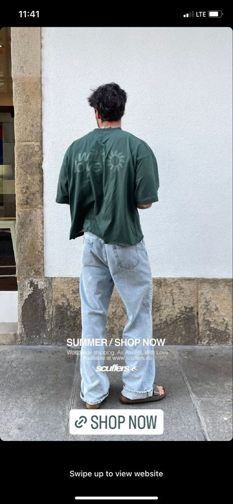 Oversize Tee Outfit Men, Baggy Tshirt Outfit Men, Baggy Tshirt Outfit Oversized Tee, Baggy Jeans Summer Outfit, Basic Tshirt Outfit, Outfit Ideas Baggy Jeans, Cropped Tee Outfit, Cropped Shirt Outfit, Baggy Tshirt Outfit