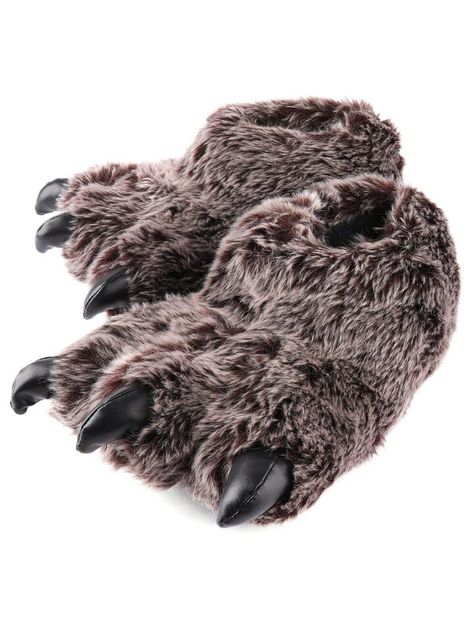 Claw Slippers, Funny Slippers, Paw Slippers, Funny Monsters, Animal Costumes, Interesting Animals, Slippers For Women, Unisex Dress, Bear Paws