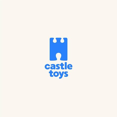 Karl McCarthy Design on Instagram: “Day 49 - Toy Shop Logo Concept 🏰  CASTLE TOYS  I didn't change anything from the sketch and I went for the primary colour blue which out of…” Toy Brand Logo, Toy Company Logo, Toy Shop Logo, Toy Logo, Hm Logo, Create A Business Logo, Clever Logo Design, Kids Packaging, Logo Development