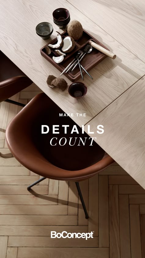 Interior Design Campaign, Furniture Reels, Danish Dining Table, Furniture Graphic, Interior Design Quotes, Inmobiliaria Ideas, Interior Design Instagram, Interior Design Videos, Desain Editorial