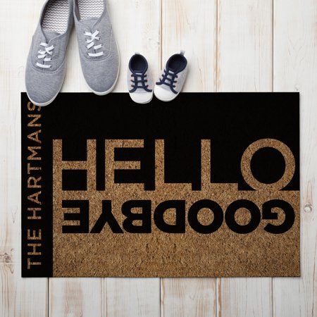 Personalized Hello and Goodbye Doormat Hello Goodbye, Erin Gates, Outdoor Door, Personalized Door Mats, Grandparents Day, Welcome Mat, Outdoor Door Mat, Welcome Mats, Dog Person