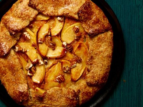 Apple-Pumpkin Galette Recipe | Food Network Kitchen | Food Network Pumpkin Galette, Thanksgiving Desserts Apple, Thanksgiving Desserts Pumpkin, Crostata Recipe, Fun Thanksgiving Desserts, Food Network Chefs, Apple Pumpkin, Galette Recipe, Baking Stuff