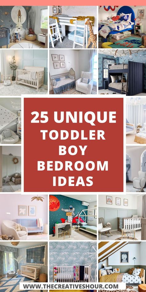 Explore enchanting toddler boy bedroom ideas, crafting imaginative spaces for your little explorer. From playful themes to functional designs, discover inspiration to create a room that sparks creativity and joy. Transform bedtime into an adventure! #ToddlerRoom #BoysBedroom #HomeDecor Twin Boy Room Ideas Toddler, Toddler Bedroom Boy Decor, Toddlers Bedroom Ideas, Grandson Bedroom Ideas, Boys Rooms Ideas Toddler, Simple Toddler Boy Room, Toddler Boy Small Bedroom Ideas, Toddler Boys Room Decor, One Year Old Bedroom Boy