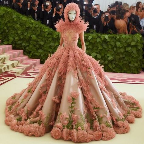 Garden Of Time Fashion, Garden Of Time Dress, Gala Looks, Aesthetic Fairycore, Couture Ideas, Met Gala Dresses, Gala Ideas, Golden Globes Red Carpet, Crazy Outfits