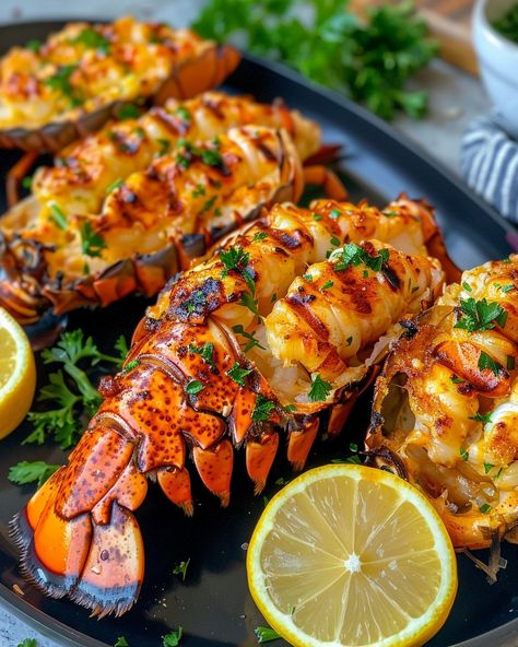 Grilled Lobster Tail, Grilled Lobster, Food Fish, Lobster Tail, Foreign Food, Lobster Recipes, Lobster Tails, Kitchen Shears, Makanan Diet