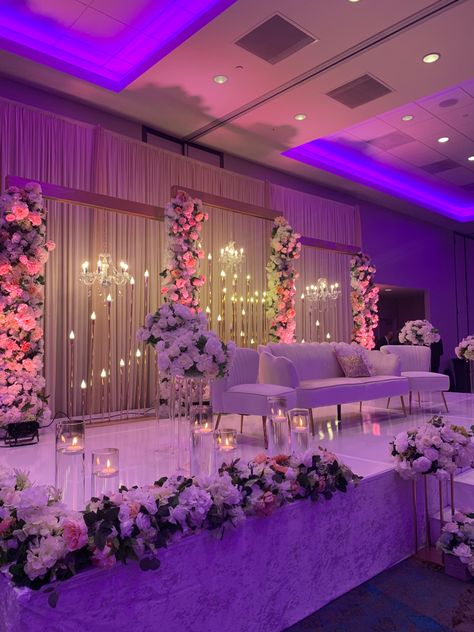 Stage Debut Decoration, Debut Stage Decoration, Quinceañera Backdrop Ideas, Walima Decor, Fairytale Quince, Walima Outfit, Sweet 16 Venues, Engagement Setup, Debut Decorations