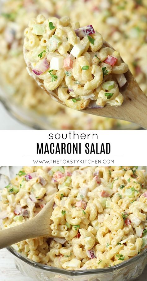 Southern Macaroni Salad, Homemade Macaroni Salad, Salad Macaroni, Cold Side Dishes, Easy Macaroni Salad, Classic Macaroni Salad, Salad Quinoa, Classic Pasta Salad, Resep Pasta