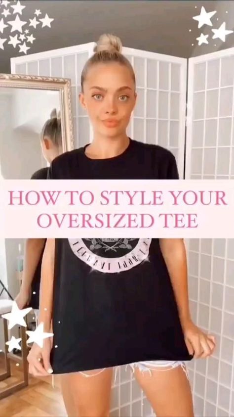 Umgestaltete Shirts, T Shirt Hacks, Shirt Hacks, Fest Outfits, Diy Vetement, Diy Fashion Hacks, Diy Clothes Life Hacks, Festival Looks, Fashion Hacks Clothes