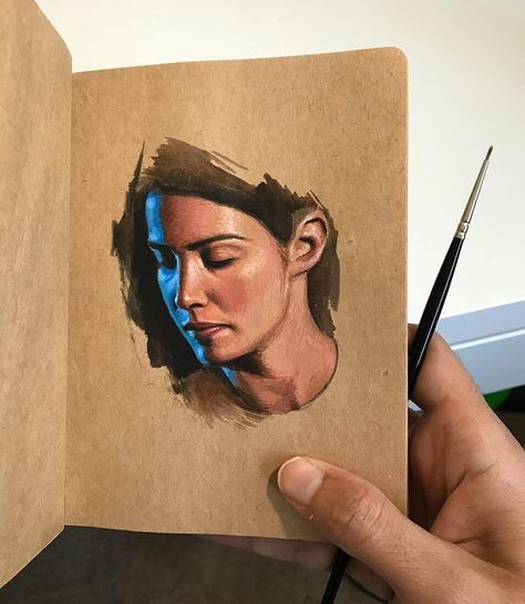 Paintings by Raoof Haghighi Raoof Haghighi, Photographie Portrait Inspiration, Gouache Art, Daily Painting, Painting Art Projects, Gouache Painting, Art Sketchbook, Portrait Drawing, Portrait Art