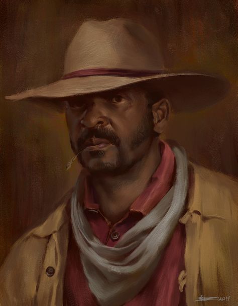 Black Cowboy Concept Art, Undead Cowboy Character Design, Dnd Wild West Character Art, Wild West Horror Art, Wild West Preacher Character Art, Wild West Sheriff, Vampire The Requiem, Western Gunslinger Art, Wild West Games