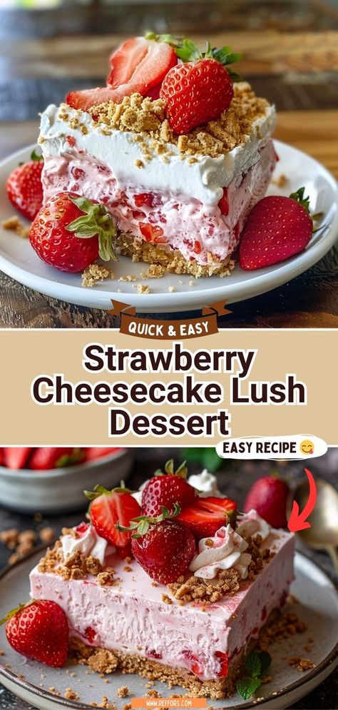 Pie, Cheesecake Layered Dessert, Special Occasion Cakes Ideas, Layered Strawberry Cake, Cheesecake Lush Dessert, Strawberry Cheesecake Lush, Cheesecake Lush, Lush Dessert, Lush Recipes