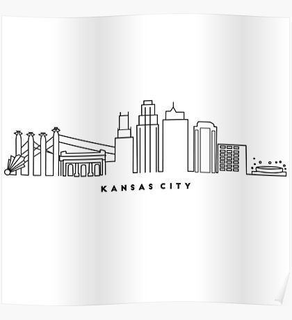 Kansas City Posters | Redbubble Kansas City Skyline Art, Kansas City Skyline Silhouette, Kansas City Skyline Tattoo, Kansas City Tattoo Ideas, Kansas City Tattoo, Kansas City Aesthetic, Missouri Tattoo, Kc Aesthetic, Kansas Tattoo