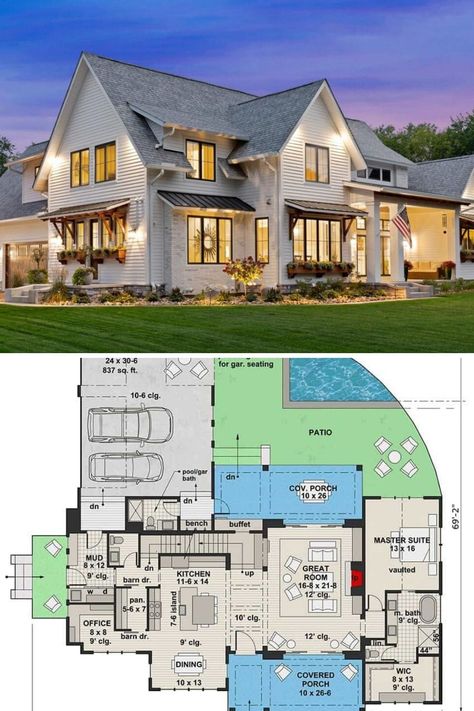 14662rk House Plan, Farmhouse 6 Bedroom Floor Plans, 2900 Sq Ft House Plans 2 Story, Home Plans 2500 Sq Ft Layout, 2 Story Modern Farmhouse Plans With Master On Main, House Plans Farmhouse 2 Story, Modern Farmhouse One Story House Plans, 4 Bedroom House Plans 2 Story Farmhouse, 2600 Sq Ft House Plans Open Two Story