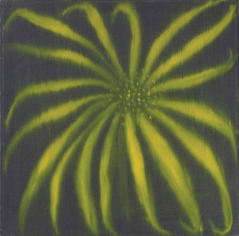 Ross Bleckner (B. 1949)Untitled (Yellow Flower)signed and dated 'Ross Bleckner 1996' (on the reverse)oil on canvas17 7/8 x 18 in. (45.4 x 45.7 cm.)Painted in 1996. Ross Bleckner Painting, Ross Bleckner, Abstract Flower Paintings, Flower Oil Painting, Graphic Poster Art, Color Inspo, Ethereal Art, Flower Oil, Yellow Flower