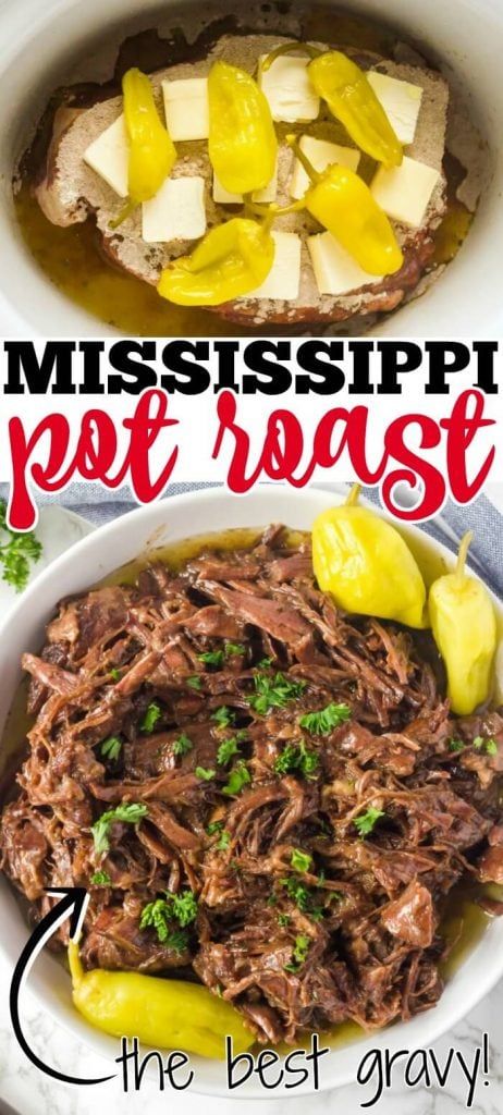 Robin Chapman Mississippi Roast, Mississippi Pot Roast Gravy, Mississippi Pot Roast Tacos Crockpot, Dinner Ideas Cold, Crockpot Meals For A Crowd, Mississippi Pot Roast Crockpot, Mississippi Roast Recipe, Crockpot Roast Recipes, Pot Roast Crock Pot Recipes