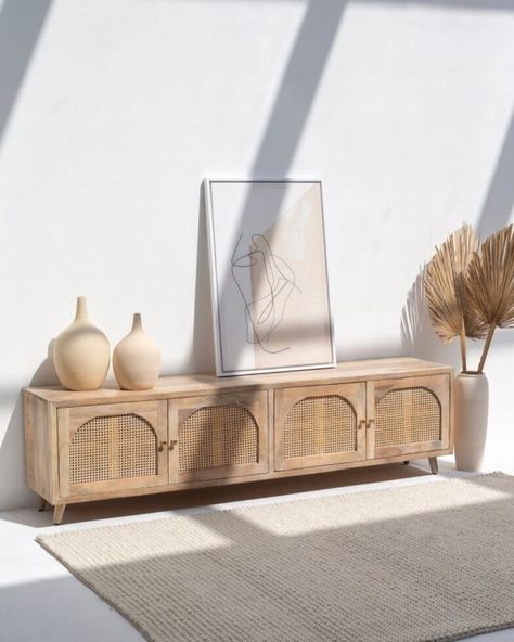 Featuring arch patterns, rattan, and mango wood, our 'LEVI' media console offers a blend of trendy design and cozy interior vibes. Crafted from mango wood, this console is beautifully accented with rattan doors showcasing elegant arch designs. Experience the perfect fusion of warmth and style with 'LEVI' Tap to explore it further 👆🏻 Arch Designs, Rattan Doors, Primitive Home, Cozy Interior, Media Console, Mango Wood, Console Table, Tap, Side Table